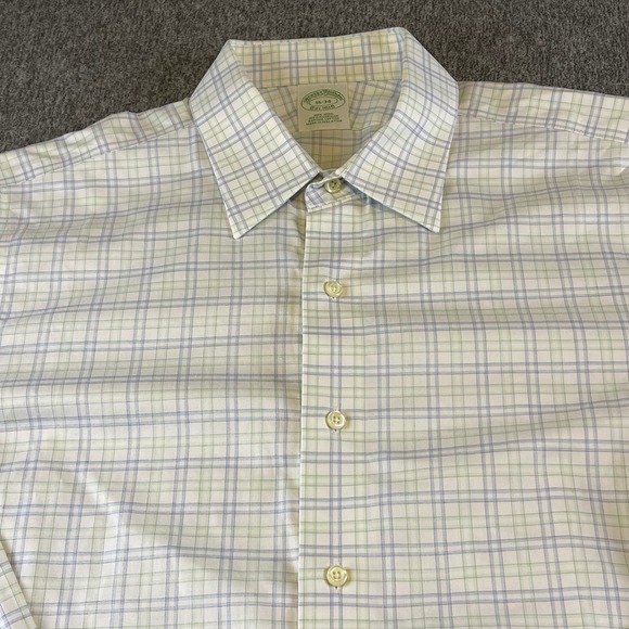 Brooks Brothers Non-Iron Plaid Dress Shirt Supima‎ Cotton Long Sleeve 16-34 - Picture 1 of 9